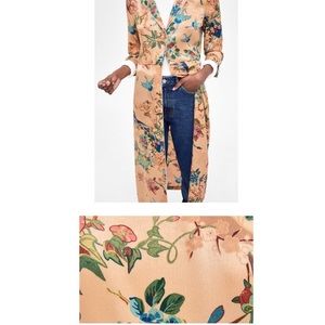 Zara oriental print shirt dress